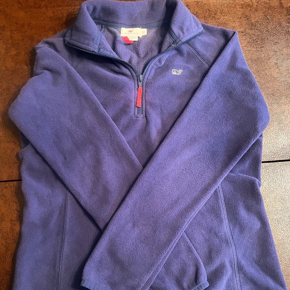 Vineyard Vines Quarter Zip Fleece Blue  Size XS